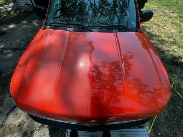 half hood paint correction